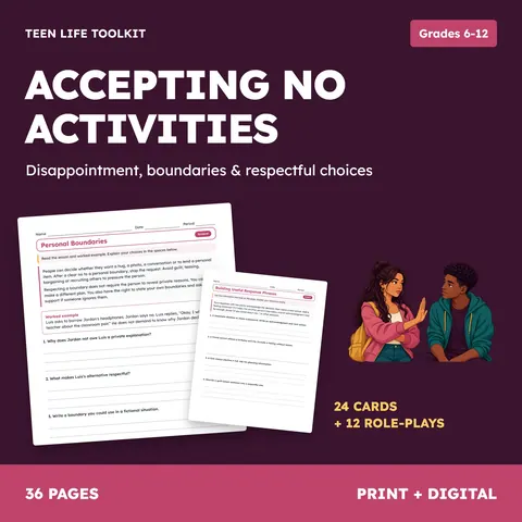 Accepting No Activities for Teens cover
