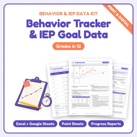 Behavior Tracker & IEP Goal Tracking cover