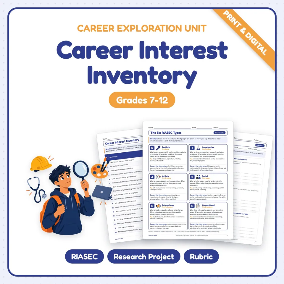 Career Exploration Unit cover