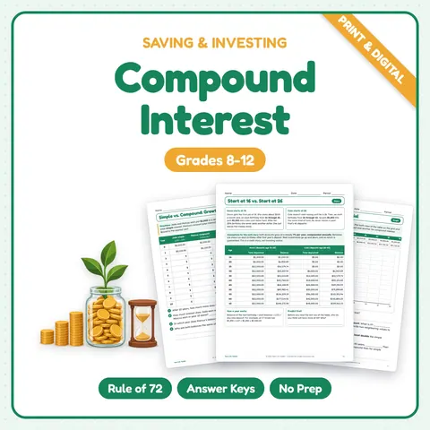 Compound Interest Activities cover