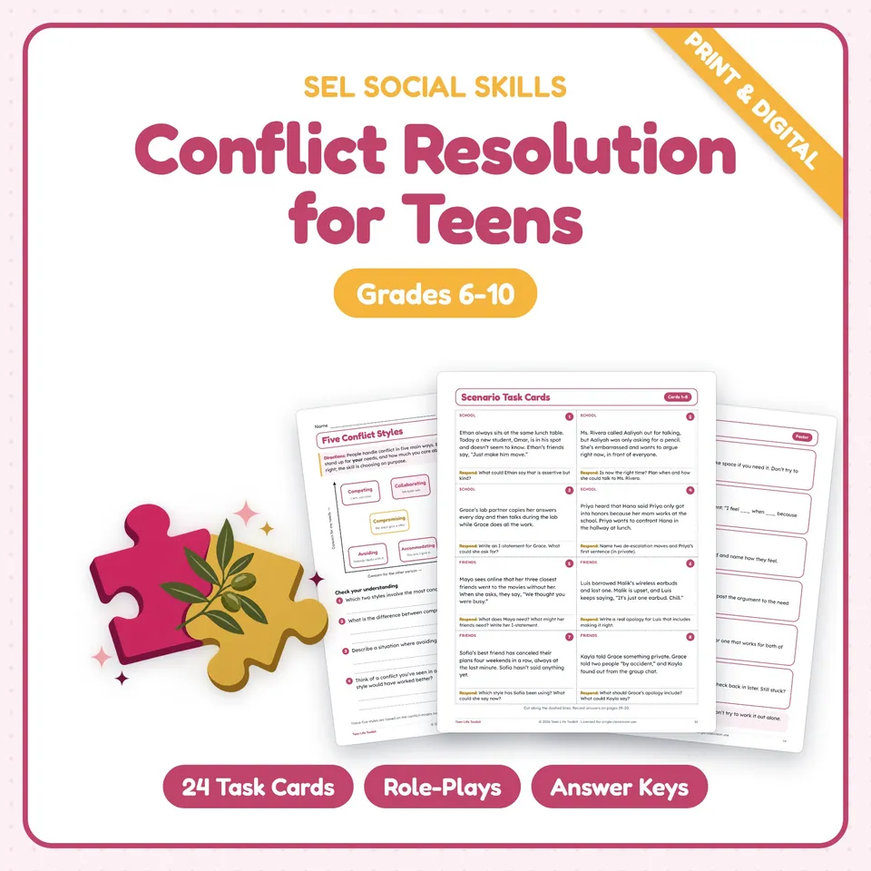 Conflict Resolution Scenarios for Teens cover