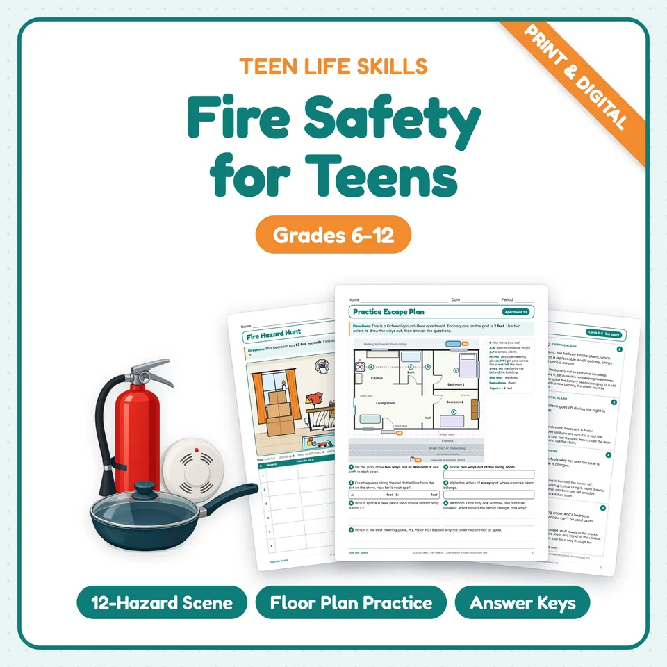 Fire Safety Activities for Middle & High School cover