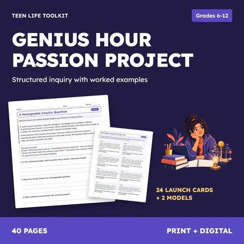 Genius Hour Passion Project cover