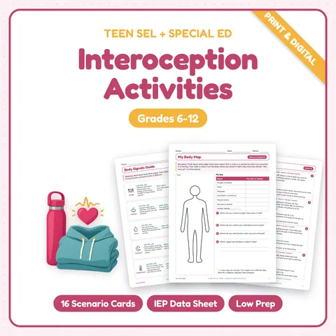 Interoception Activities for Teens cover