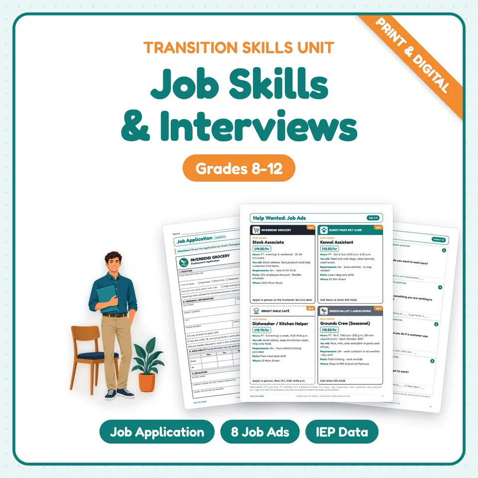 Job Skills for Special Education cover
