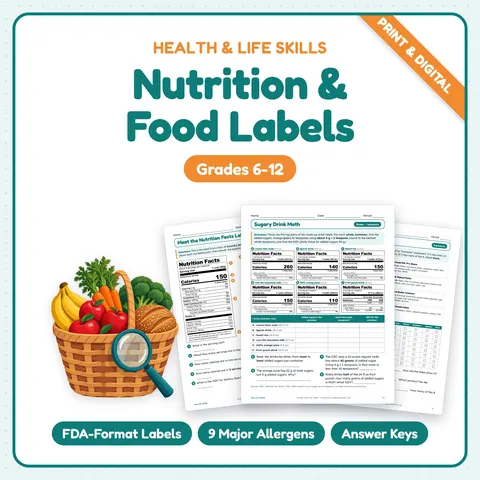 Nutrition Activities for Teens cover