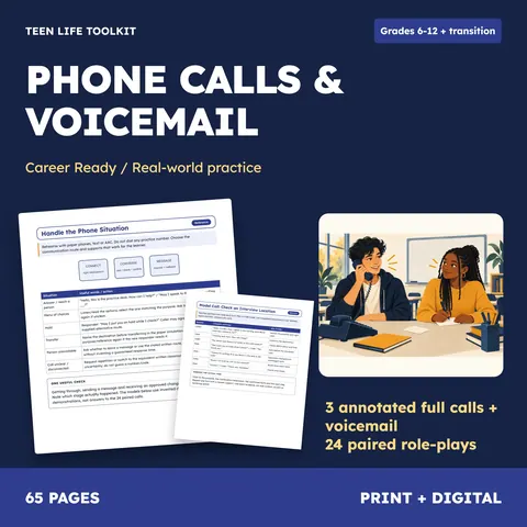 Phone Calls & Voicemail Life Skills cover