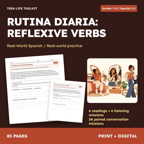 Spanish Reflexive Verbs & Daily Routines cover