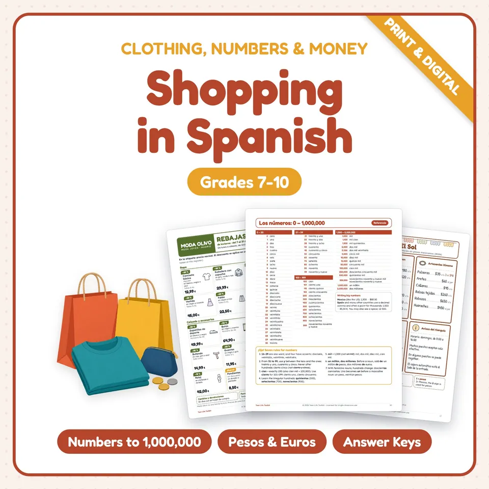 Shopping & Money in Spanish cover
