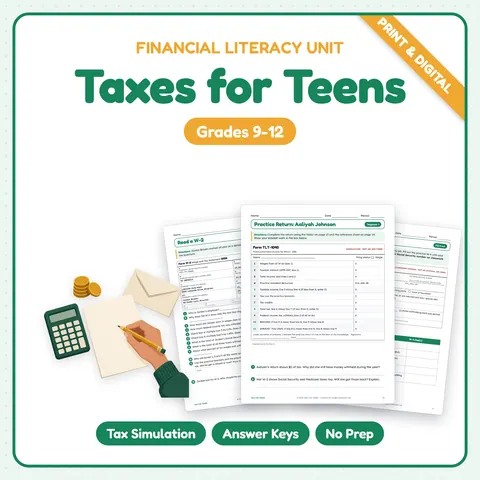 Taxes for Teens cover