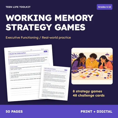 Working Memory Strategy Games cover