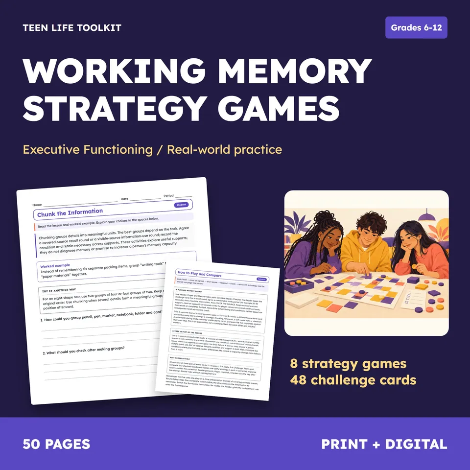 Working Memory Strategy Games cover